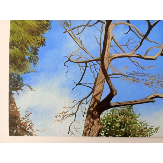 Tree Study #5 - Original Acrylic Landscape Painting on Canvas Board