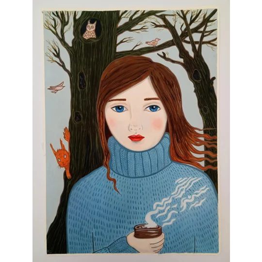 Autumn - Original Oil Painting on Paper