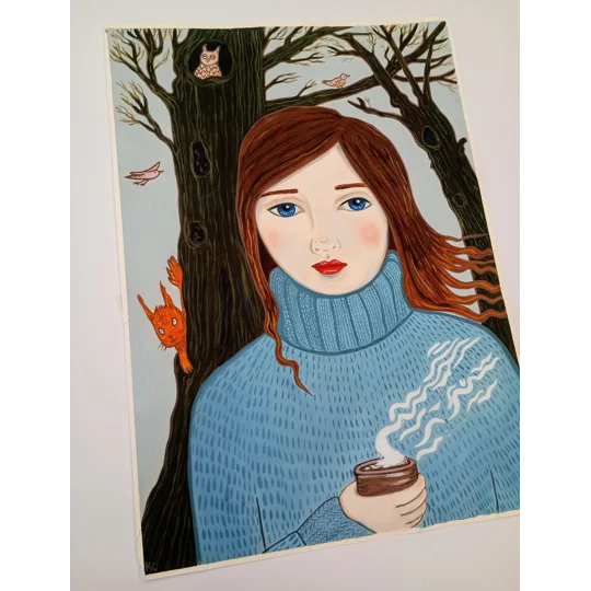 Autumn - Original Oil Painting on Paper