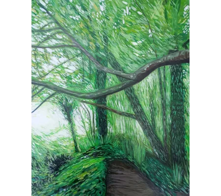Woodland - Original Acrylic Landscape Painting on Wood