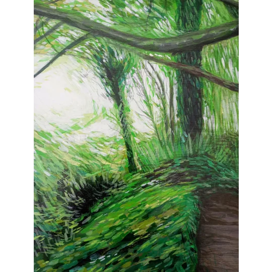 Woodland - Original Acrylic Landscape Painting on Wood