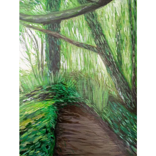Woodland - Original Acrylic Landscape Painting on Wood