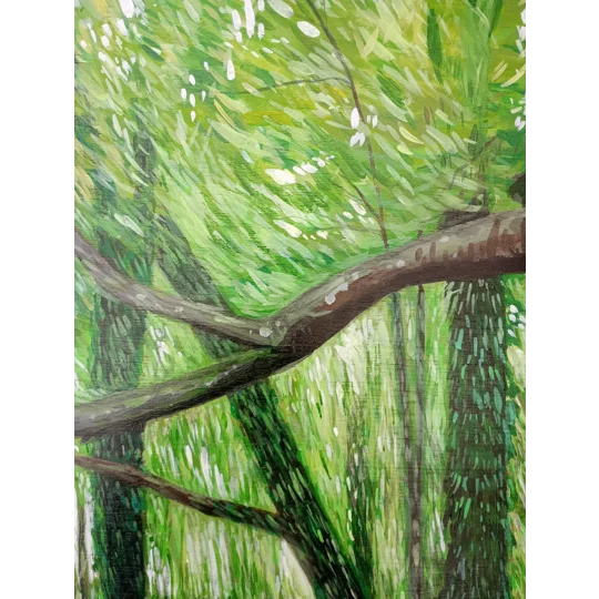 Woodland - Original Acrylic Landscape Painting on Wood