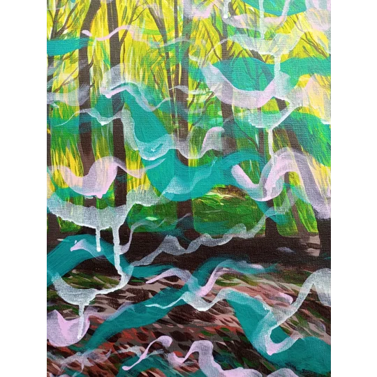 Forest - Abstracted - Original Acrylic Landscape Painting on Canvas Board