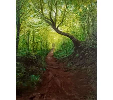 Mottistone Tree - Original Acrylic Landscape Painting on Canvas