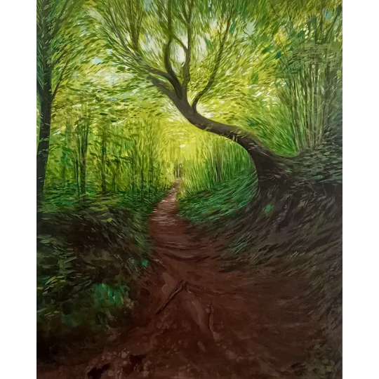 Mottistone Tree - Original Acrylic Landscape Painting on Canvas