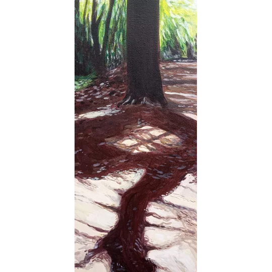 Parkhurst / Tree Shadows - Original Acrylic Landscape Painting on Canvas
