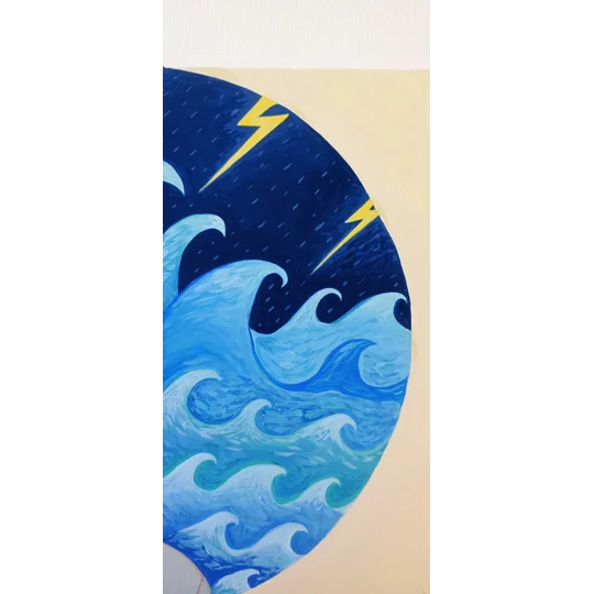 Wave Dream - Original Oil Portrait Painting on Paper