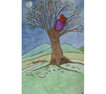 In The Tree - Original Watercolour Painting on Paper