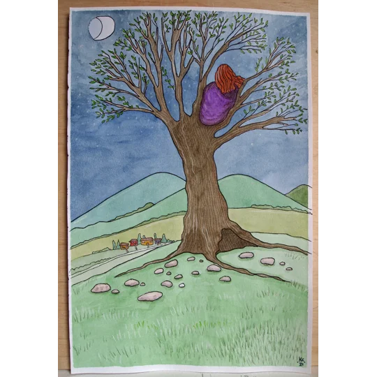 In The Tree - Original Watercolour Painting on Paper