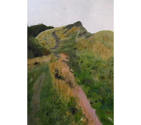 Near Binnel - Original Gouache Landscape Painting on Paper