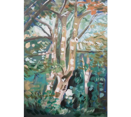 Tree Study #7 - Original Acrylic Landscape Painting on Board