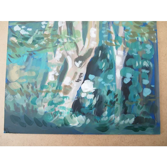 Tree Study #7 - Original Acrylic Landscape Painting on Board