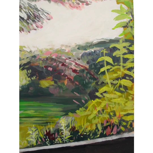 Garden #4 - Original Acrylic Landscape Painting on Board