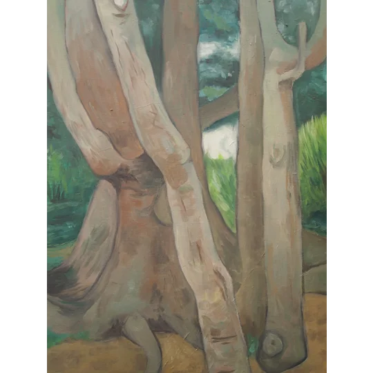 Park Tree - Original Oil Painting on Canvas