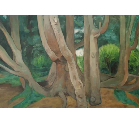 Park Tree - Original Oil Painting on Canvas