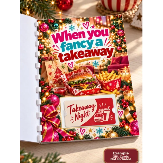 Personalised Christmas Treat Book A5 Gift Card and Money Holder 3 Designs