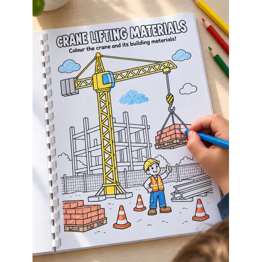Personalised Junior Builder Activity Book A4 Kids Skills Puzzles Games Ages 4-7