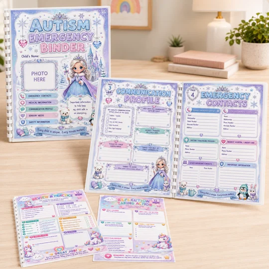 Autism Emergency Information Binder for Children – Personalised A4 Support Folder