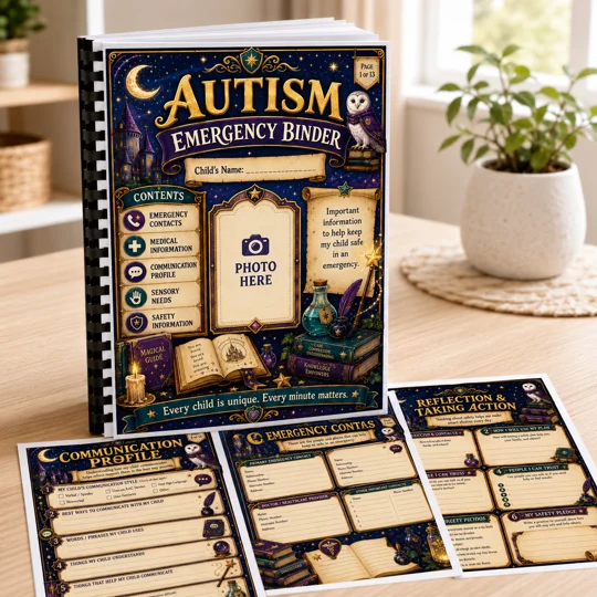 Autism Emergency Information Binder for Children – Personalised A4 Support Folder