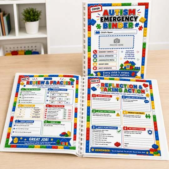 Autism Emergency Information Binder for Children – Personalised A4 Support Folder