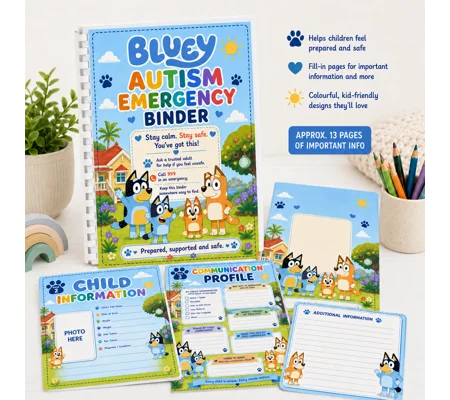 Autism Emergency Information Binder for Children – Personalised A4 Support Folder