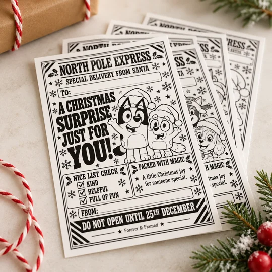 Christmas Gift Labels | Choose Single Character or Mixed Characters | Self-Adhesive Present Stickers