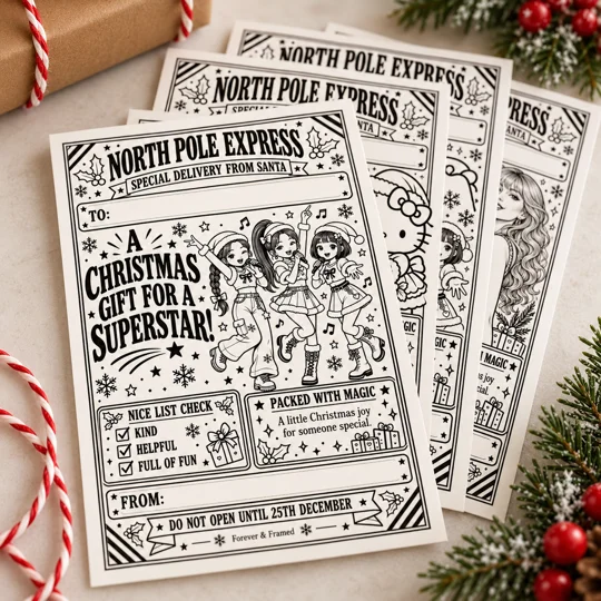 Christmas Gift Labels | Choose Single Character or Mixed Characters | Self-Adhesive Present Stickers
