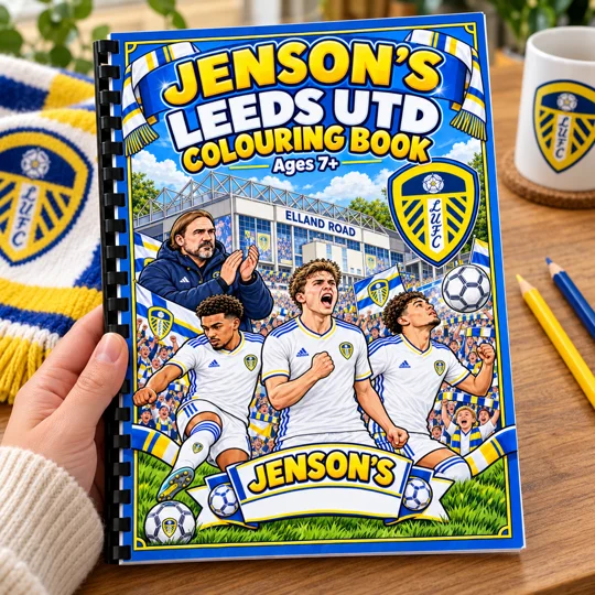 Personalised Leeds United 2026/27 Colouring Book | A4 | 25 Pages