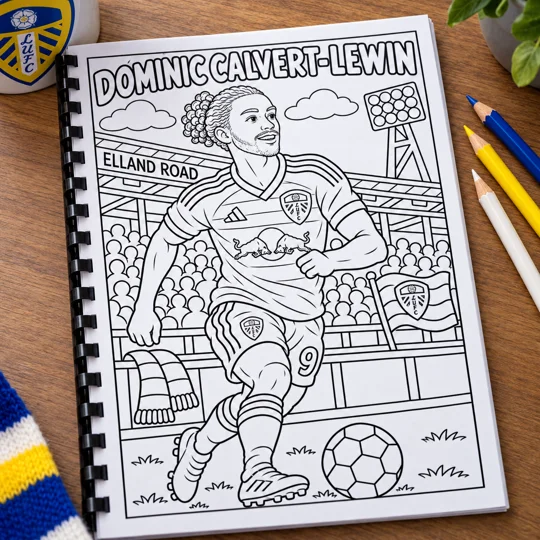 Personalised Leeds United 2026/27 Colouring Book | A4 | 25 Pages