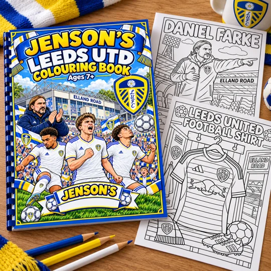 Personalised Leeds United 2026/27 Colouring Book | A4 | 25 Pages