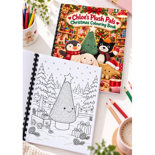 Halloween Jelly Cat Personalised A4 Colouring Book 25 Pages Black Comb Bound