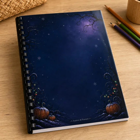 Nightmare Before Christmas Inspired Colouring Book A4 25 Pages Comb Bound