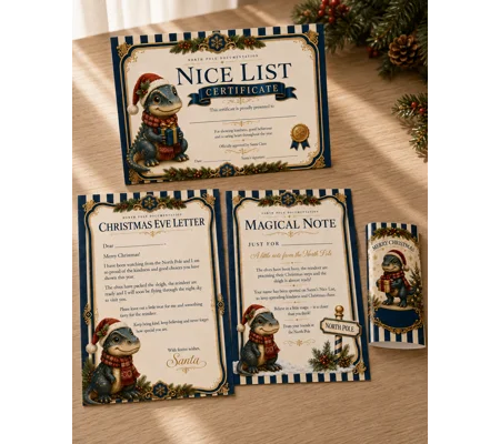 Personalised Christmas Dinosaur Bundle