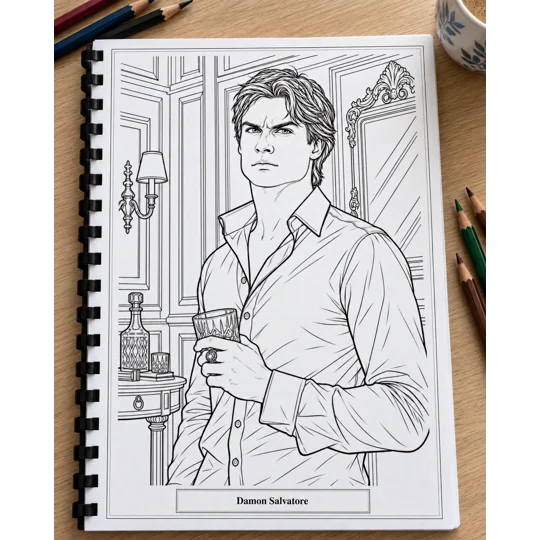 Vampire Diaries & The Originals Colouring Book A4 25 Pages