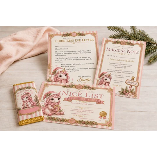 Christmas Letter Bundle – Personalised North Pole Magic Unicorn