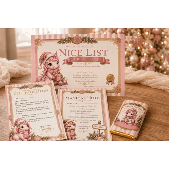 Christmas Letter Bundle – Personalised North Pole Magic Unicorn