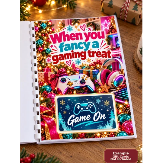 Personalised Christmas Treat Book A5 Gift Card and Money Holder 3 Designs