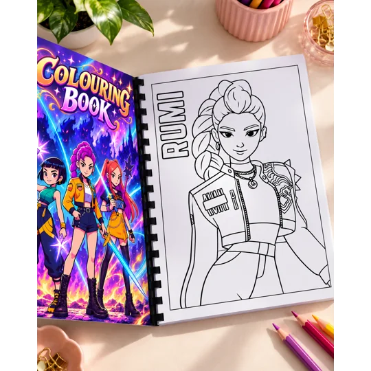K‑POP Colouring Book A4 | 30 Pages | Personalised