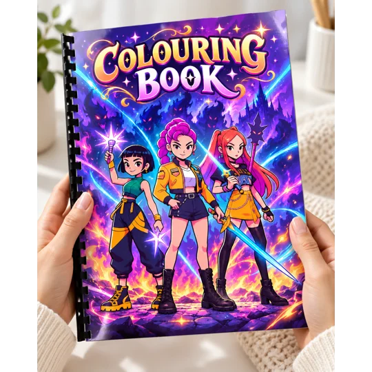 K‑POP Colouring Book A4 | 30 Pages | Personalised