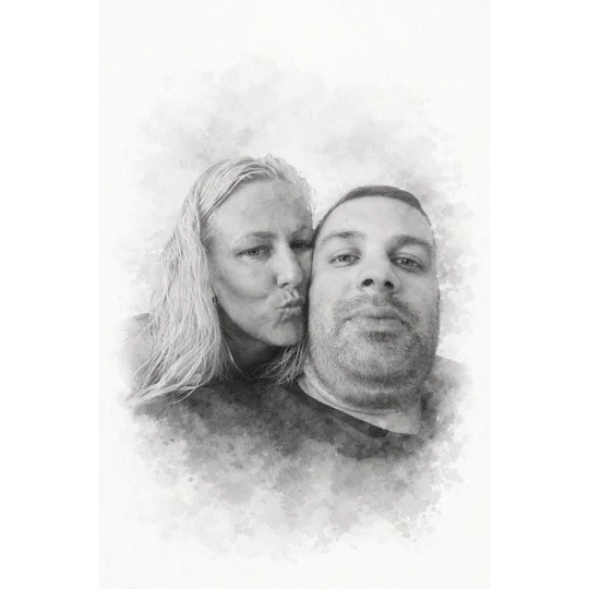 Personalised Watercolour Portrait Print from Photo | Family, Couple & Pet Keepsake (A5 & A4)