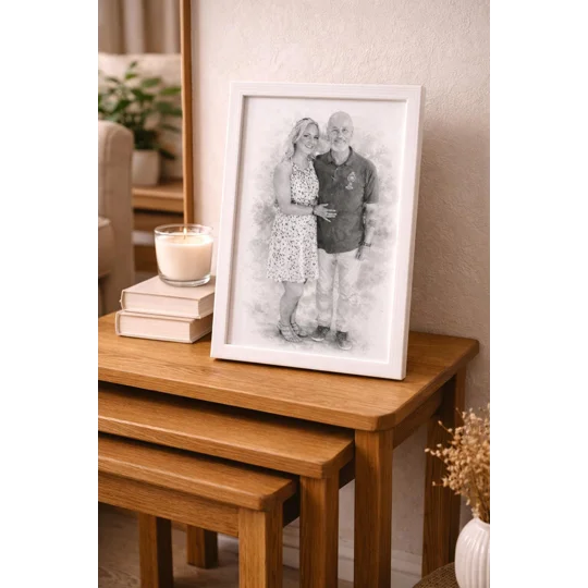 Personalised Watercolour Portrait Print from Photo | Family, Couple & Pet Keepsake (A5 & A4)