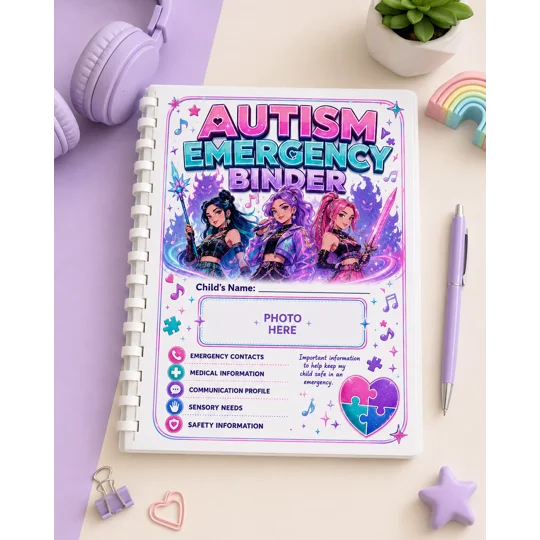 Autism Emergency Information Binder for Children – Personalised A4 Support Folder