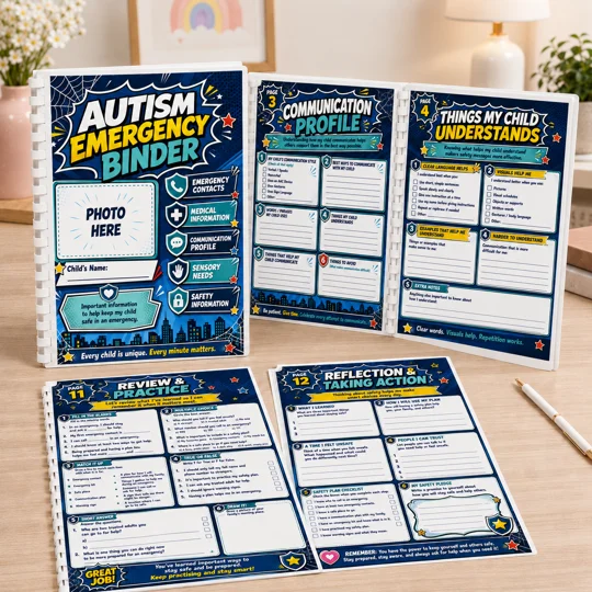 Autism Emergency Information Binder for Children – Personalised A4 Support Folder