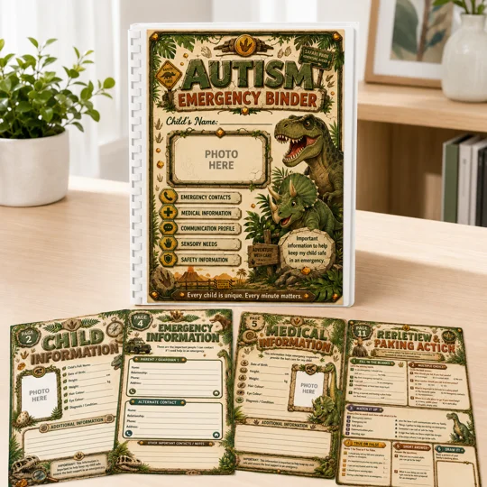Autism Emergency Information Binder for Children – Personalised A4 Support Folder