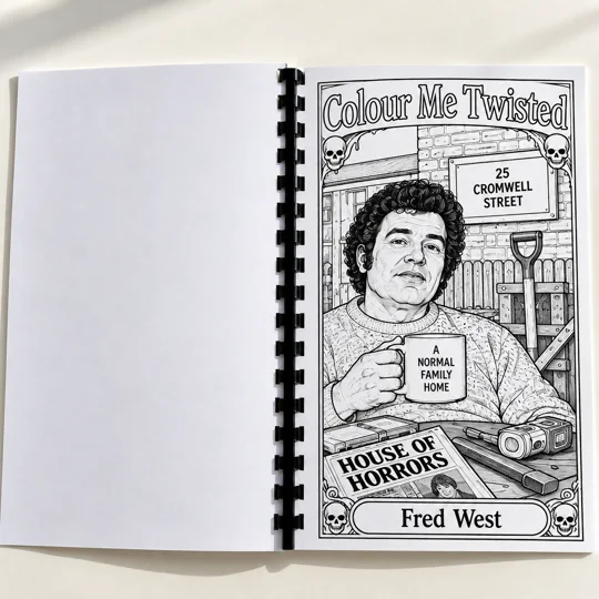 Colour Me Twisted - True Crime Inspired Adult Colouring Book 25 Pag