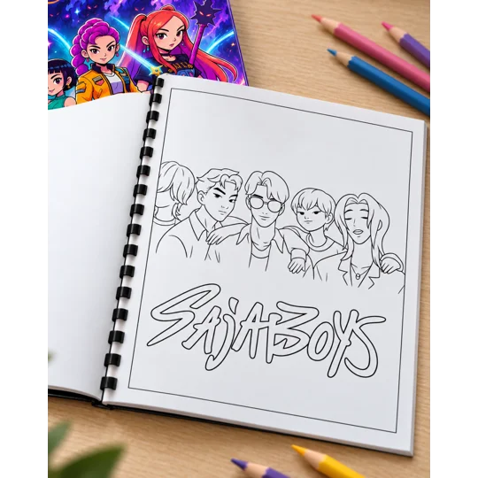 K‑POP Colouring Book A4 | 30 Pages | Personalised