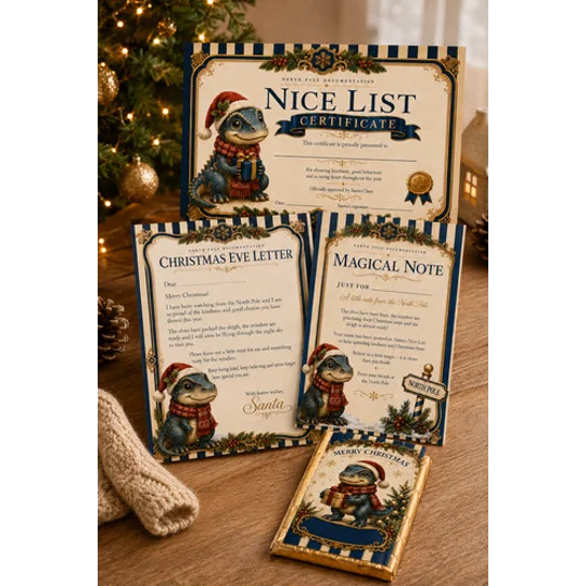 Personalised Christmas Dinosaur Bundle