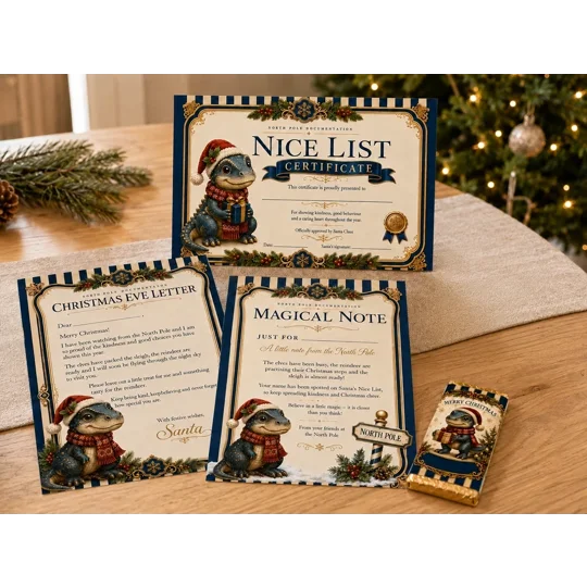 Personalised Christmas Dinosaur Bundle