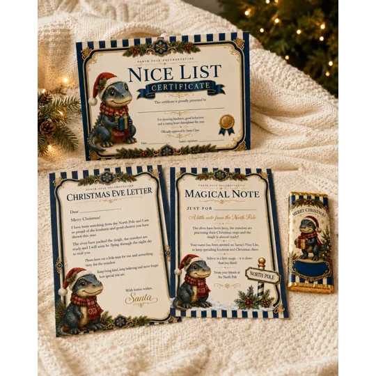 Personalised Christmas Dinosaur Bundle